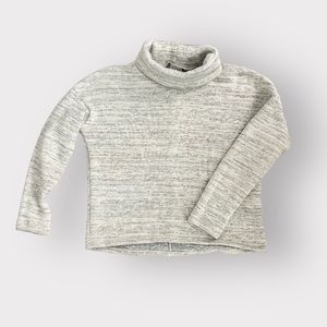 Columbia | Fleece Lined Knit Turtleneck | White Black Speckled Large | cropped